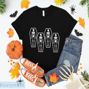 Skeleton Coffin Goth Punk Halloween T-Shirt Sweatshirt Hoodie Unisex Halloween Party Gift Product Photo 1