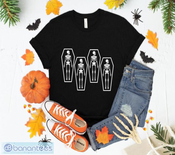 Skeleton Coffin Goth Punk Halloween T-Shirt Sweatshirt Hoodie Unisex Halloween Party Gift Product Photo 1