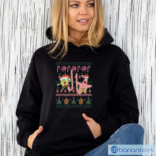 Spongebob Squarepants And Patrick Holiday Sweater Shirt - Unisex Hoodie