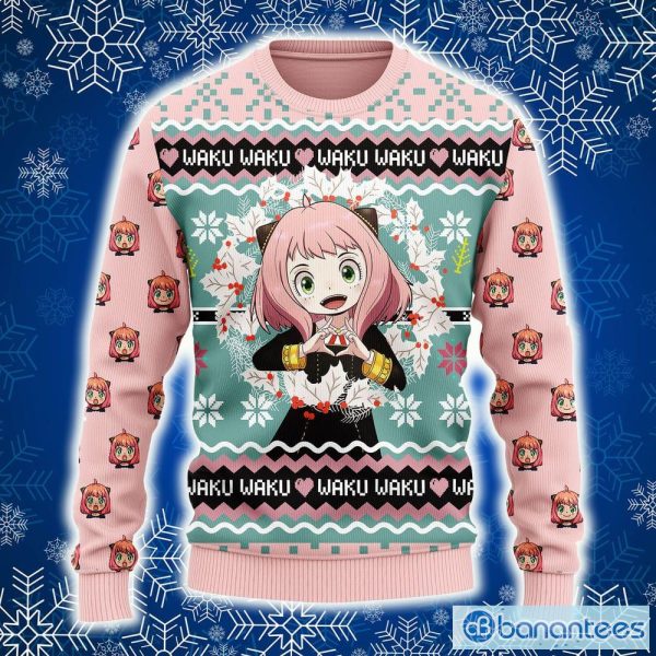 Spy X Family Anya Waku Ugly Sweater New AOP Gift For Men And Women Christmas - Spy X Family Anya Waku Ugly Sweater New AOP Gift For Men And Women Christmas