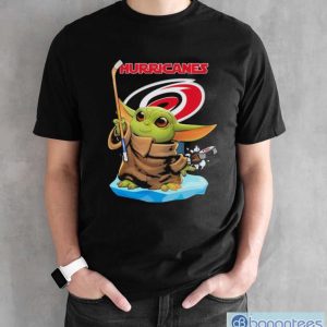 Star wars baby yoda carolina hurricanes shirt - Black Unisex T-Shirt