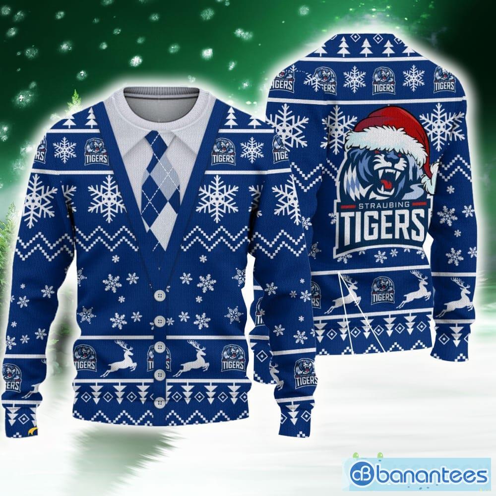 Snow Team Logo Detroit Tigers Gifts For Fan Christmas Tree Ugly Christmas  Sweater - Banantees