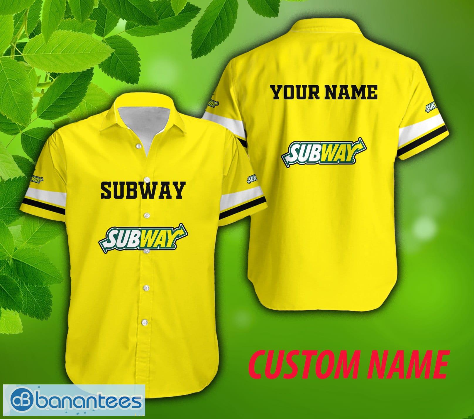 subway Custom Name Tropic Logo AOP Hawaiian Shirt Tropical Aloha For ...