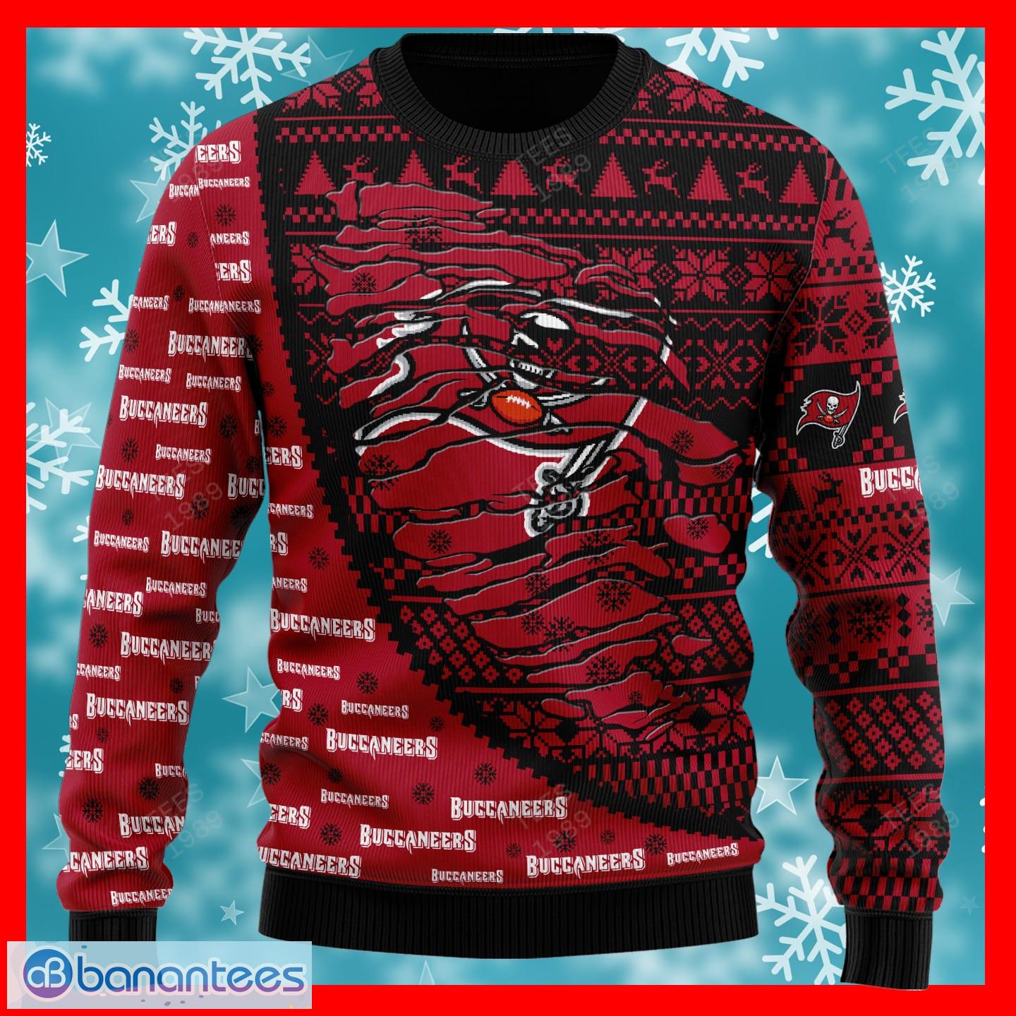 10K SOLD] Custom Name Number NFL logo Tampa Bay Buccaneers Ugly Christmas  Sweater