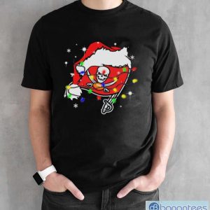 Tampa Bay Buccaneers Santa Hat Christmas Light Shirt - Black Unisex T-Shirt
