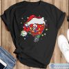 Tampa Bay Buccaneers Santa Hat Christmas Light Shirt - Black T-Shirt