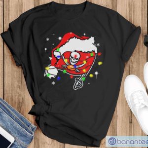 Tampa Bay Buccaneers Santa Hat Christmas Light Shirt - Black T-Shirt