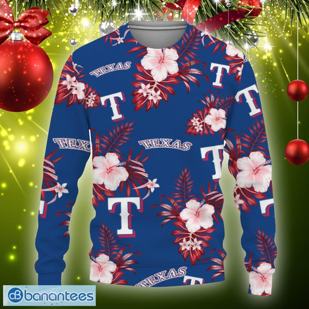 Texas Rangers New Trends Custom Name And Number Christmas Hawaiian Shirt -  Freedomdesign