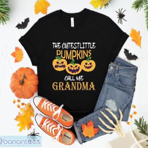 The Cutest Little Pumpkins call me Grandma T-Shirt Sweatshirt Hoodie Unisex Halloween Gift Product Photo 1