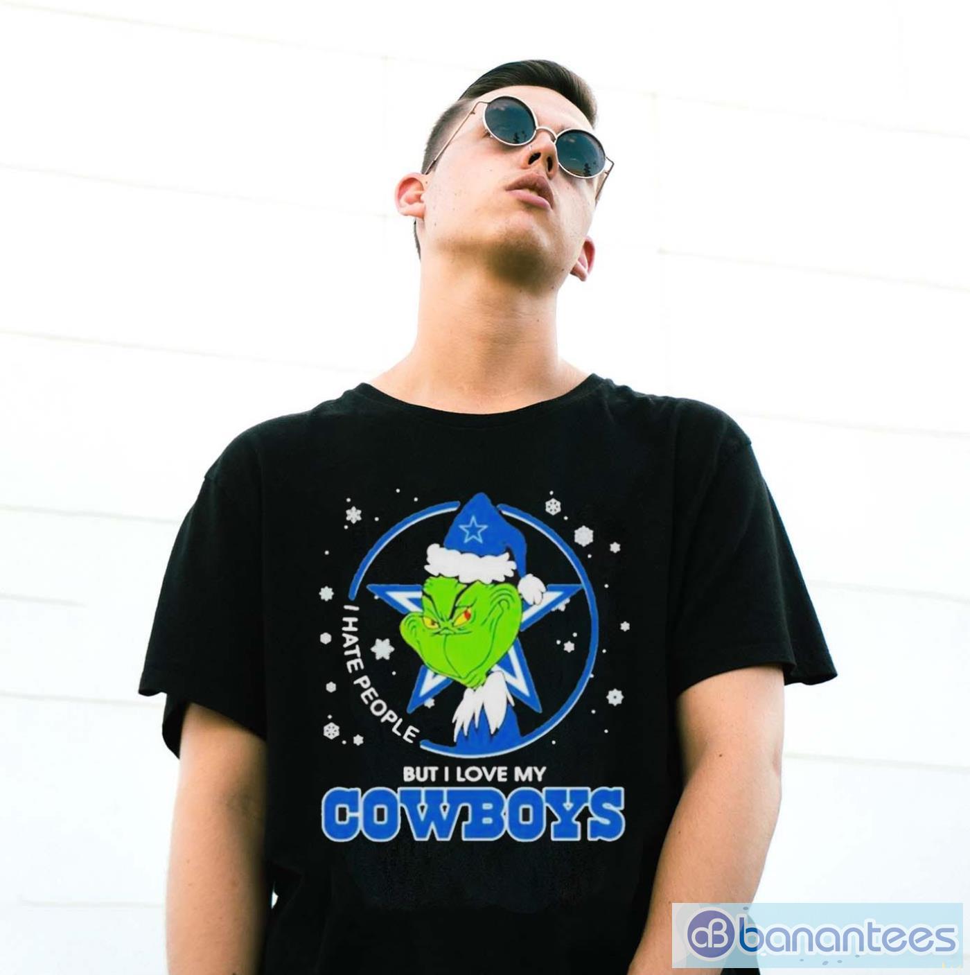 the grinch hate people but i love my dallas cowboys nfl 2023 shirt 2 image The Grinch Hate People But I Love My Dallas Cowboys Nfl 2023 Shirt - G500 Gildan T-Shirt