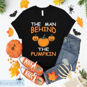 The Man Behind The Pumpkin T-Shirt Sweatshirt Hoodie Unisex Halloween Party Gift Product Photo 1