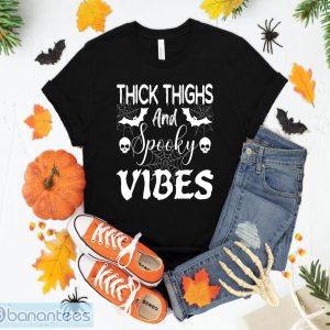 Thick Thighs Spooky Vibes Funny Halloween Gift T-Shirt Sweatshirt Hoodie Unisex Halloween Party Gift Product Photo 1