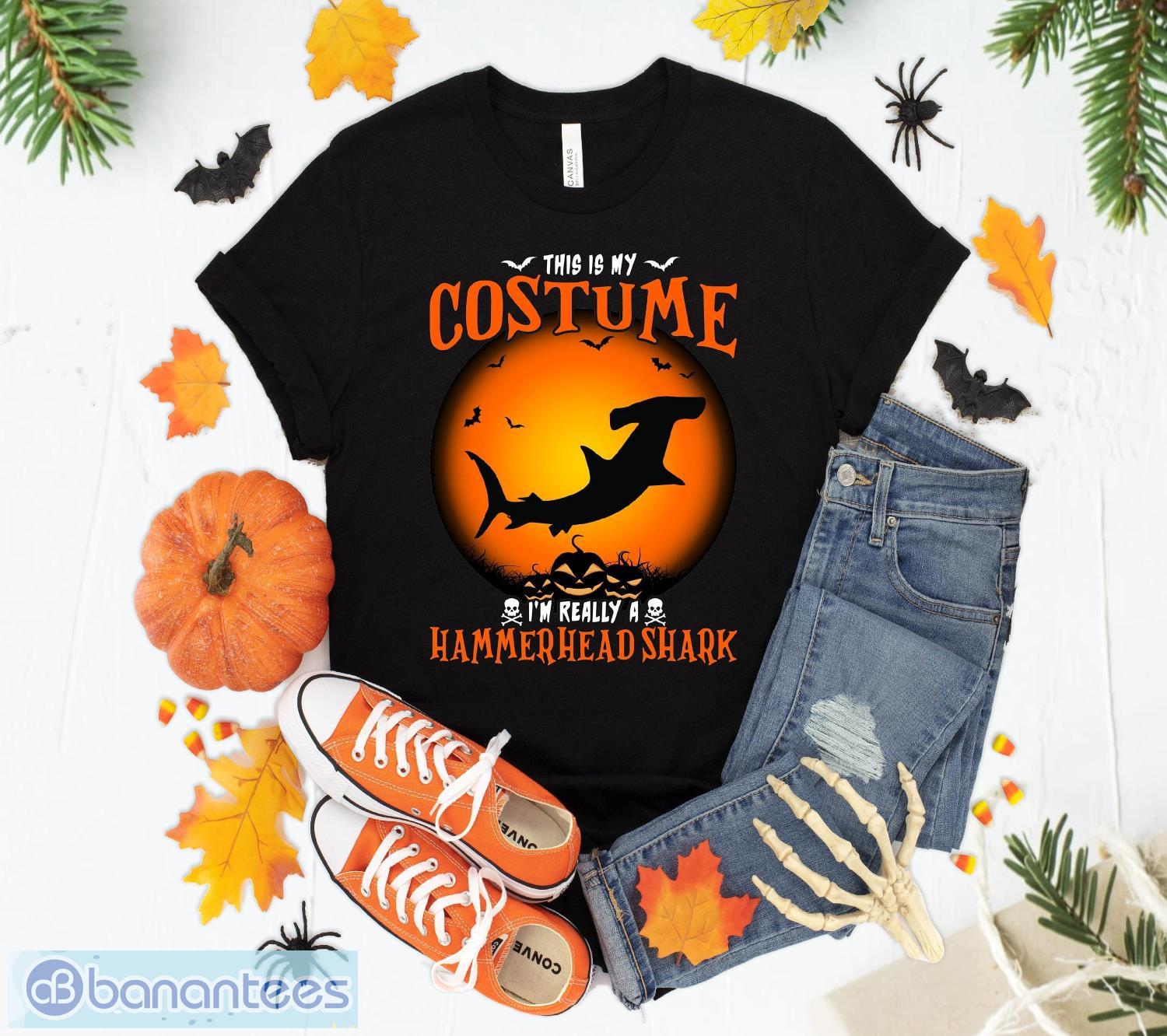 this is my costume hammerhead shark t shirt sweatshirt hoodie unisex halloween party gift image This Is My Costume Hammerhead Shark T-Shirt Sweatshirt Hoodie Unisex Halloween Party Gift Product Photo 1