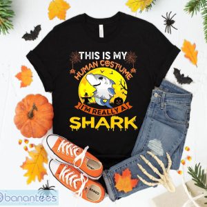 This Is My Human Costume I'm Really A Shark Halloween T-Shirt Sweatshirt Hoodie Unisex Halloween Party Gift Product Photo 1