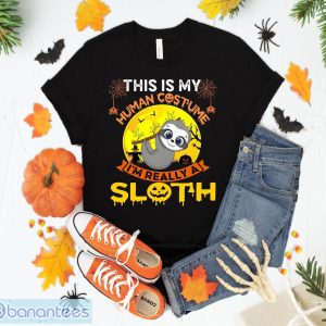 This Is My Human Costume I'm Really A Sloth Halloween T-Shirt Sweatshirt Hoodie Unisex Halloween Party Gift Product Photo 1