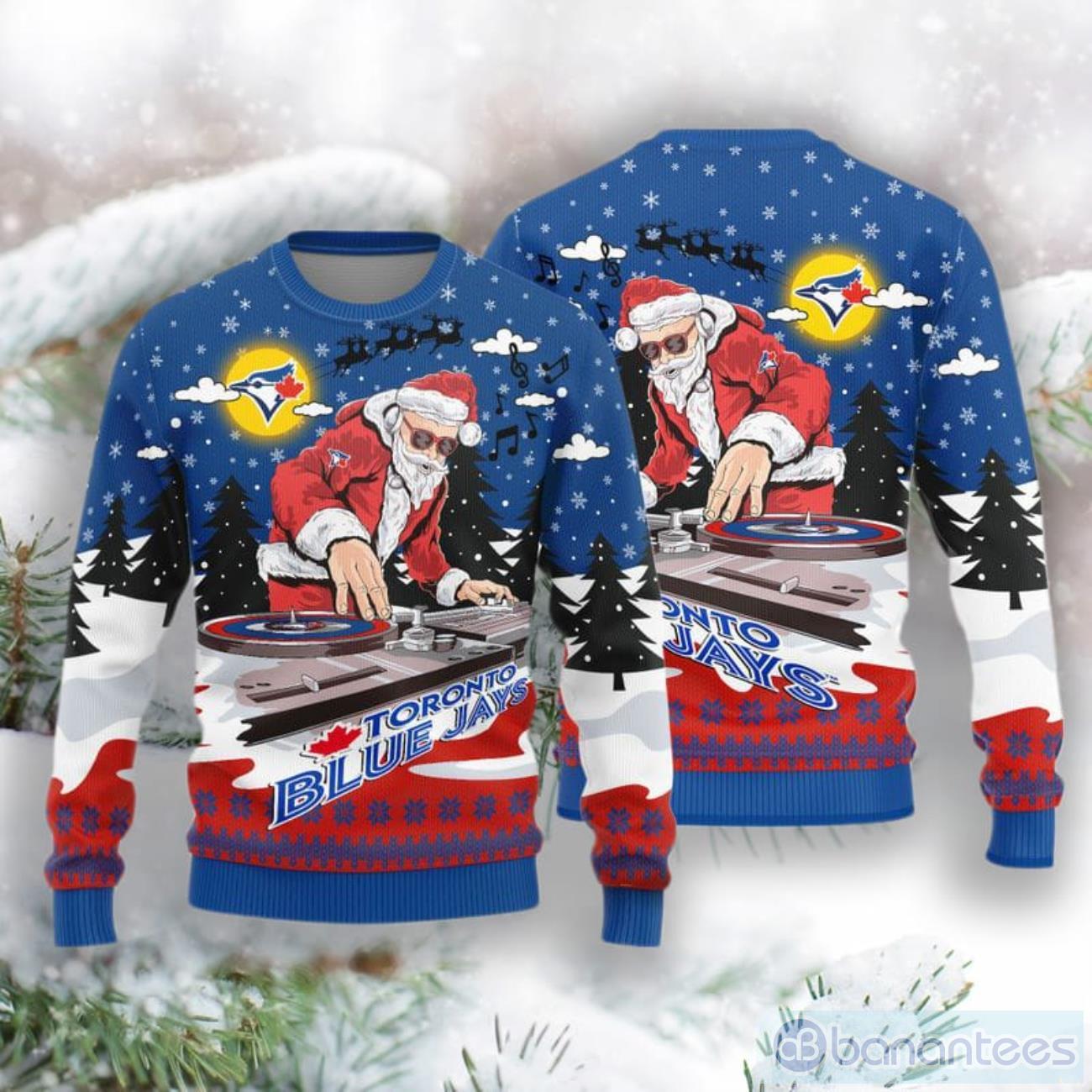 Funny Team Logo Toronto Blue Jay Christmas Tree Gifts For Fans Ugly  Christmas Sweater Gift Holidays - Banantees