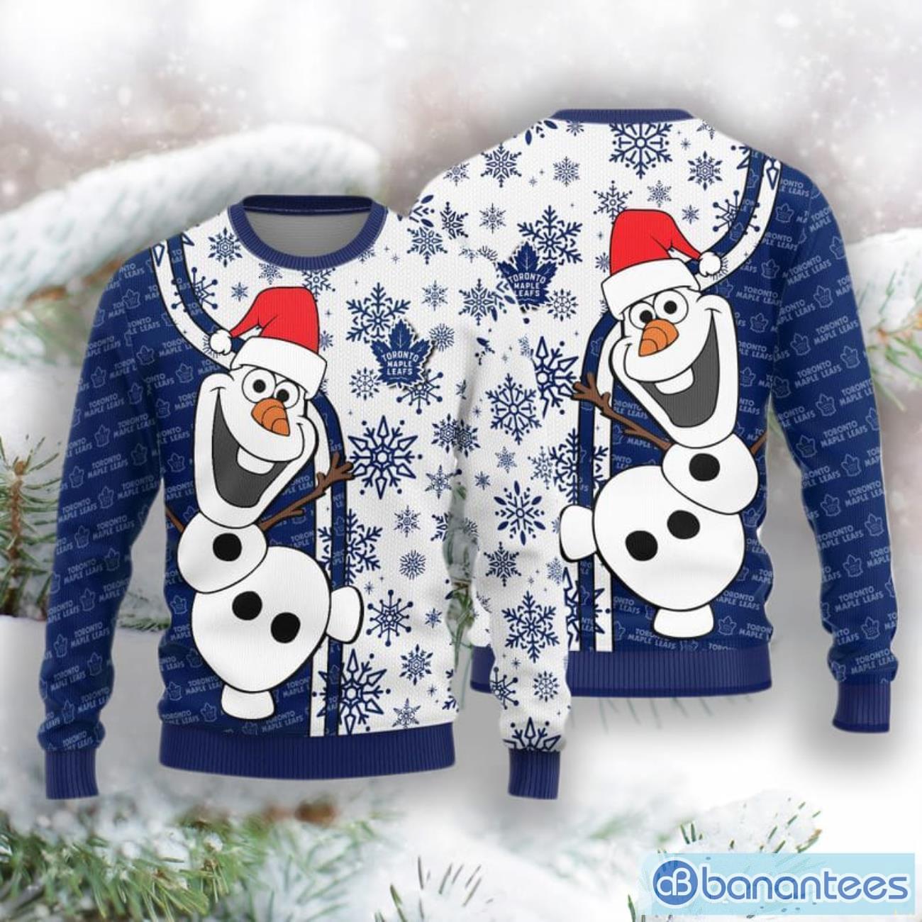 Toronto Maple Leafs Olaf Christmas Funny 3D Sweater Product Photo 1