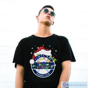 Santa Hat Tampa Bay Rays Light Christmas Shirt - G500 Gildan T-Shirt