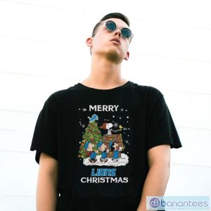 Detroit Lions Snoopy Family Christmas Shirt - G500 Gildan T-Shirt