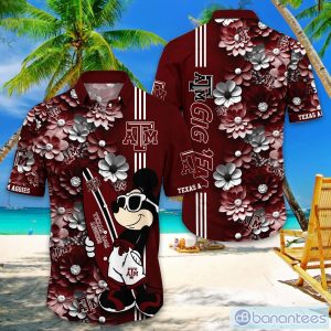 Texas A&ampM Aggies Hawaiian Shirt Mickey Love Surfing Trending Summer Gift Product Photo 1
