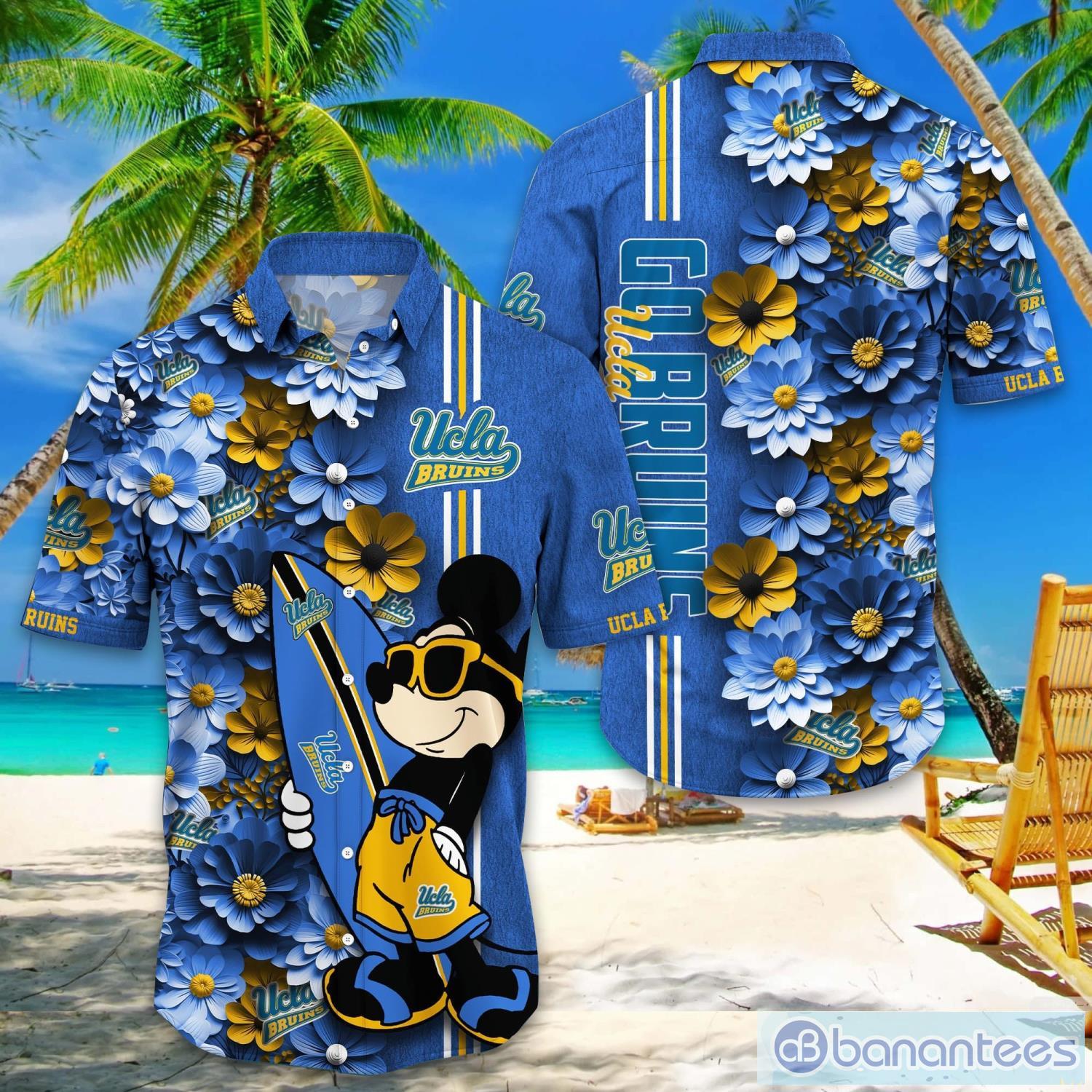 ucla bruins hawaiian shirt mickey love surfing trending summer gift image UCLA Bruins Hawaiian Shirt Mickey Love Surfing Trending Summer Gift Product Photo 1