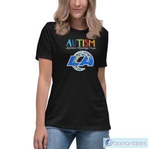 Los Angeles Rams Autism Awareness Knowledge Power T-Shirt - Women's Relaxed Short Sleeve Jersey Tee