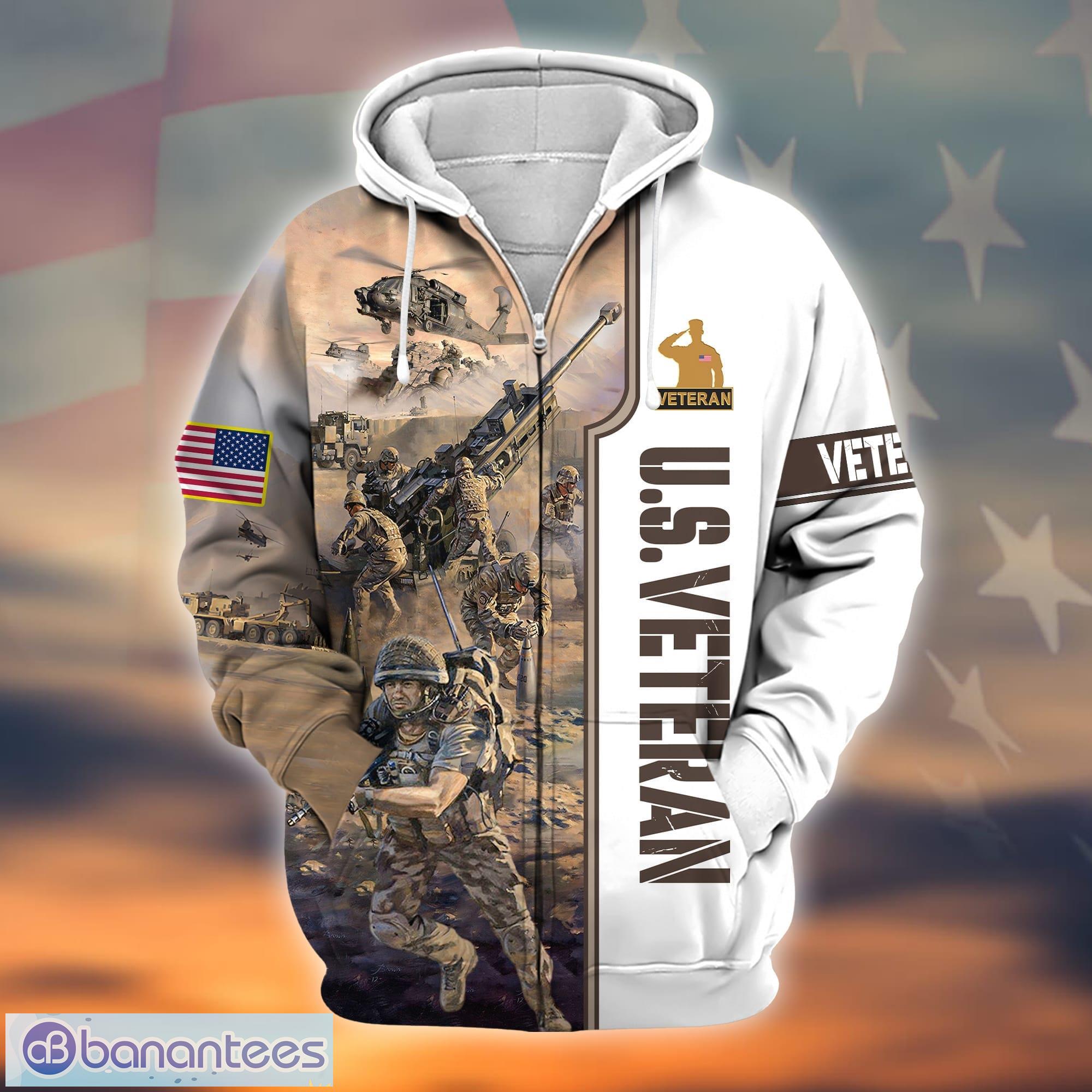 US Coust Guard Camo Soldiers US Veteran Travel Zip Hoodie - Banantees