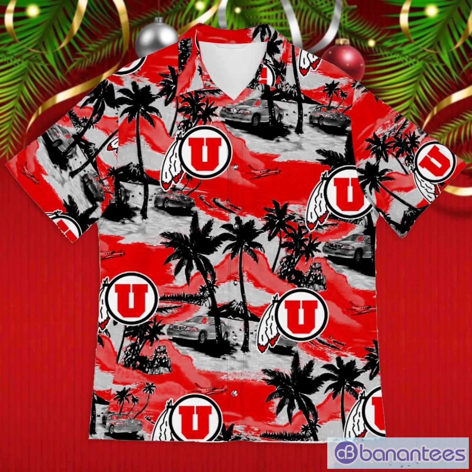 Utah Utes Sports American Tropical Patterns Summer Gift 3D Hawaiian Shirt Product Photo 1