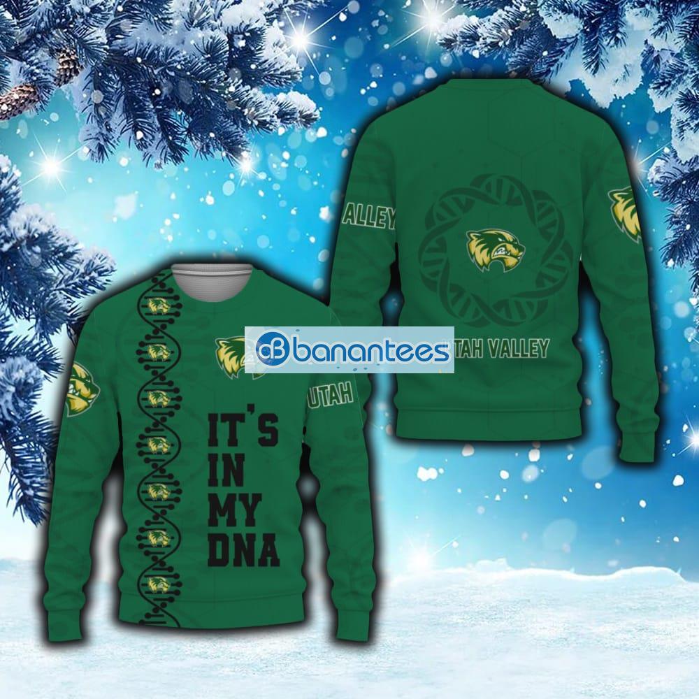 Utah Valley Wolverines It's In My DNA American Sports Team Ugly Christmas Sweater Gift For Men And Women - Utah Valley Wolverines It's In My DNA American Sports Team Ugly Christmas Sweater Gift For Men And Women