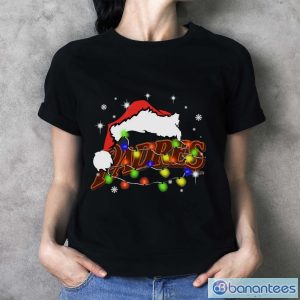 Santa Hat San Diego Padres Light Christmas Shirt - Ladies T-Shirt