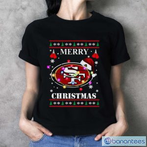 Merry Christmas San Francisco 49ers T Shirt - Ladies T-Shirt