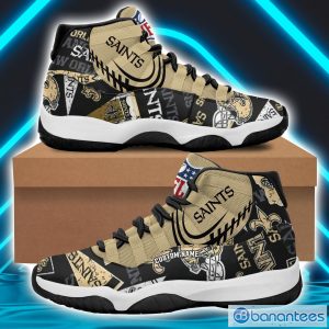 New Orleans Saints New NFL Custom Name Air Jordan 11 Sneakers Shoes For Fans Product Photo 1