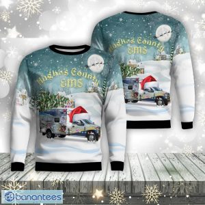 Hughes County Emergency Medical Service Santa Hat AOP Christmas Ugly Sweater Christmas Season Gift Product Photo 1
