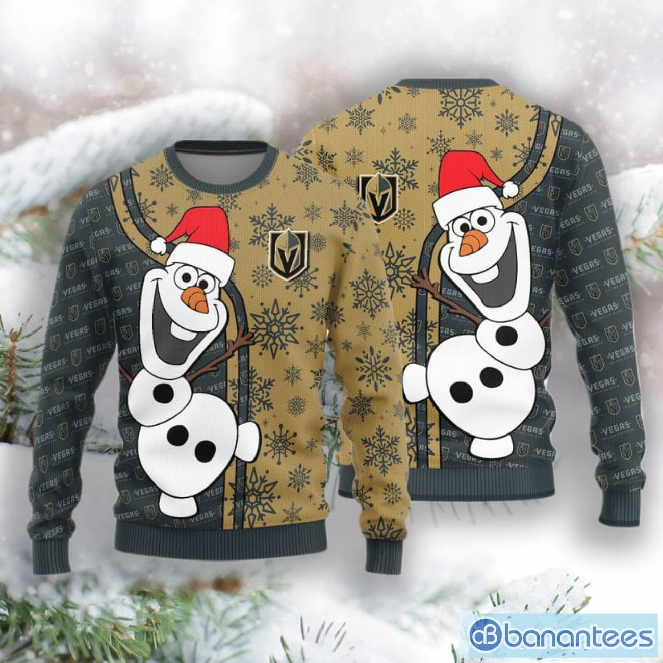 Vegas Golden Knights Olaf Christmas Funny 3D Sweater Product Photo 1