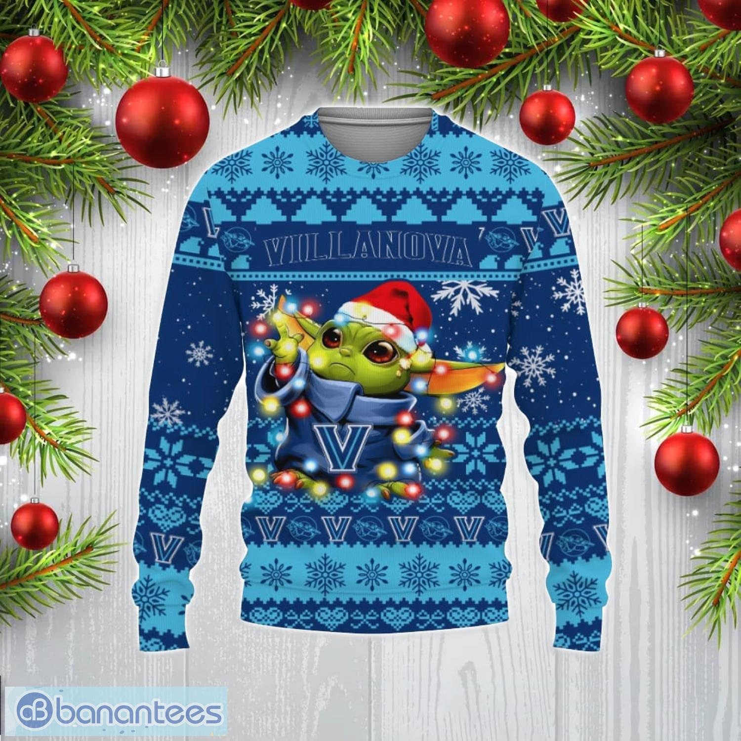 Baltimore Ravens Baby Yoda Star Wars Ugly Christmas Sweater - Banantees