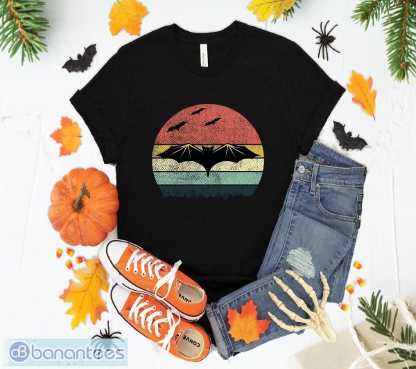 Vintage Retro Bat Halloween Shirt Vampire Costume Funny Gift T-Shirt Sweatshirt Hoodie Unisex Halloween Gift Product Photo 1