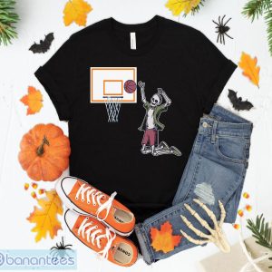 Vintage Skeleton Basketball Player Dunking Hoop Halloween T-Shirt Sweatshirt Hoodie Unisex Halloween Gift Product Photo 1