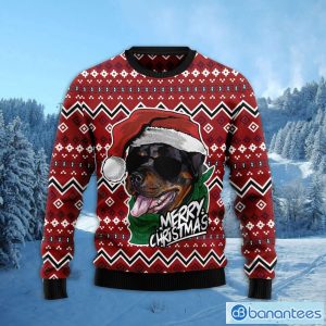 Rottweiler Merry Christmas All Over Printed 3D Ugly Christmas Sweater Cute Christmas Gift Product Photo 2