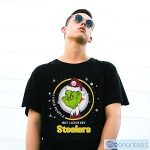 Official I Hate People But I Love My Pittsburgh Steelers Grinch Shirt - G500 Gildan T-Shirt