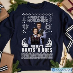 Prestige Worldwide Presents Boats'n Hoes Ugly Christmas Shirt Product Photo 1