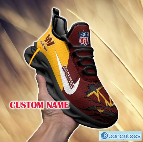 Washington Commanders Footwear For Fans Custom Name Max Soul Sneakers New Gift Men And Women Clunky Shoes - Washington Commanders Chunky Shoes_2