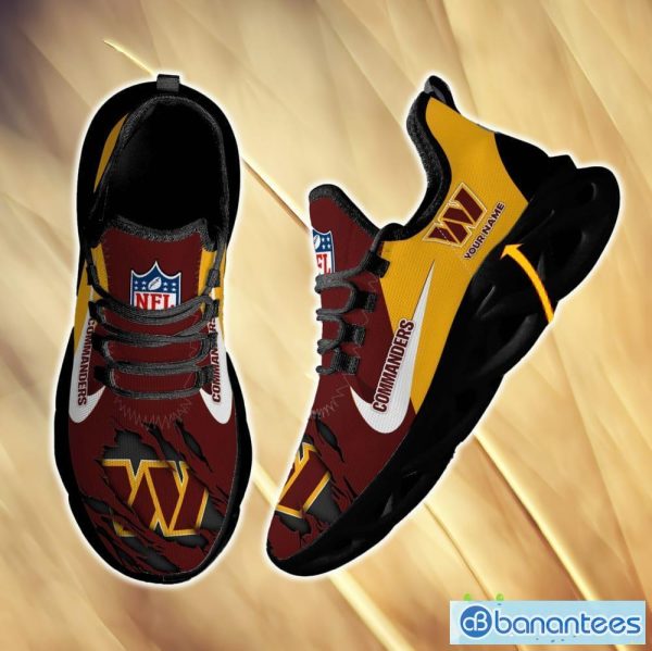 Washington Commanders Footwear For Fans Custom Name Max Soul Sneakers New Gift Men And Women Clunky Shoes - Washington Commanders Chunky Shoes_4