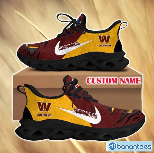 Washington Commanders Footwear For Fans Custom Name Max Soul Sneakers New Gift Men And Women Clunky Shoes - Washington Commanders Chunky Shoes_1