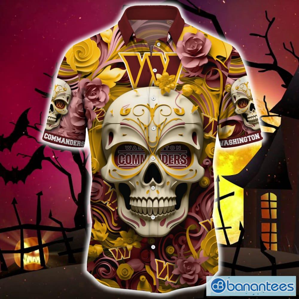 NFL Washington Commanders Embrace Game Day Island Skull Hawaiian Shirt Gift  Halloween - Banantees