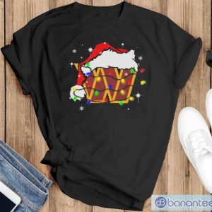 Washington Commanders Santa Hat Christmas Light Shirt - Black T-Shirt
