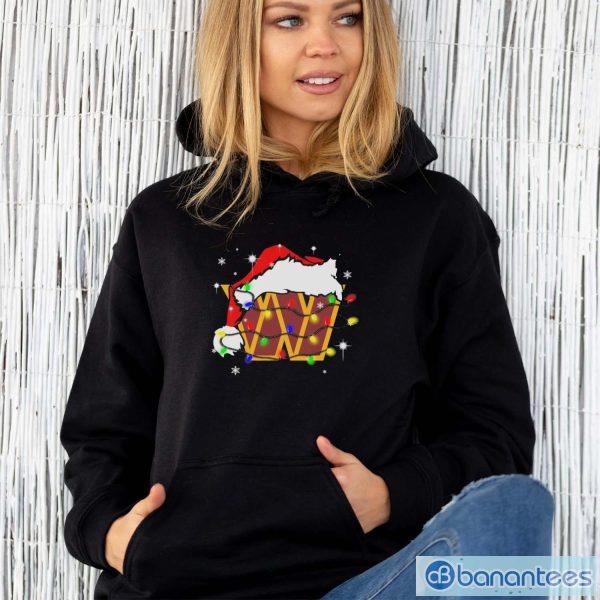 Washington Commanders Santa Hat Christmas Light Shirt - Unisex Hoodie