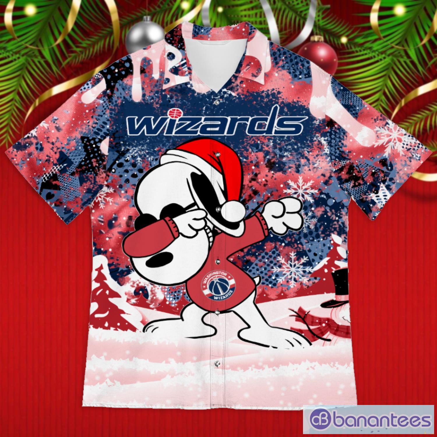 Washington Wizards Snoopy Dabbing The Peanuts 2023 Christmas Gift Hawaiian Shirt Product Photo 1
