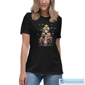 Horror Characters Christmas T-Shirt - Women's Relaxed Short Sleeve Jersey Tee