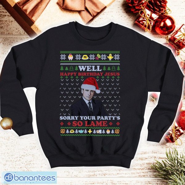 Well Happy Birthday Jesus Ugly Christmas Shirt Funny T Shirt Michael Scott Lovers Shirt The Office Product Photo 1