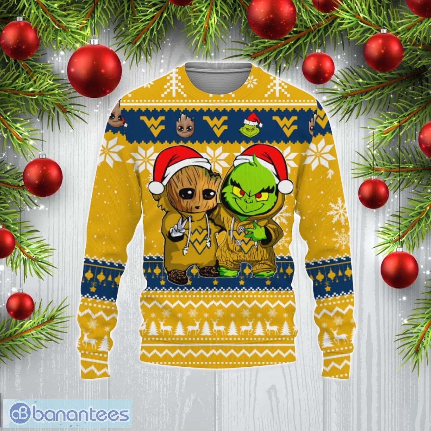 Golden State Warriors Baby Groot And Grinch Best Friends 3D Ugly Christmas  Sweater Unisex Men and Women Christmas Gift - Banantees